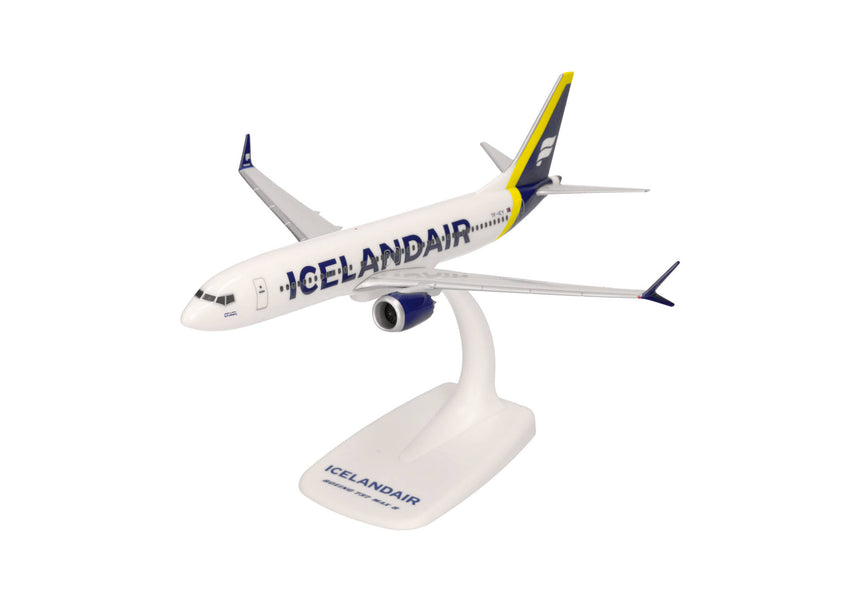 Herpa Snapfit Icelandair Boeing 737 Max 8 - yellow tail stripe 1/200 Aircraft Scale Model