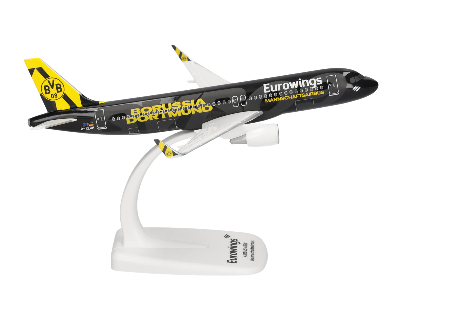 Herpa Snapfit Eurowings Airbus A320, D-AEWM, "BVB Mannschaftsairbus" (2025) 1/200 Aircraft Scale Model