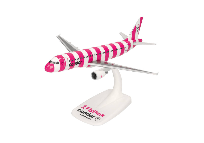 Herpa Snapfit Condor Airbus A320 "FlyPink Plane" - D-AICS 1/200 Aircraft Scale Model