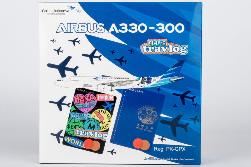 NG Models Garuda Indonesia "Hana TravelGo Card" sticker Airbus A330-300 PK-GPX 1/400 Scale