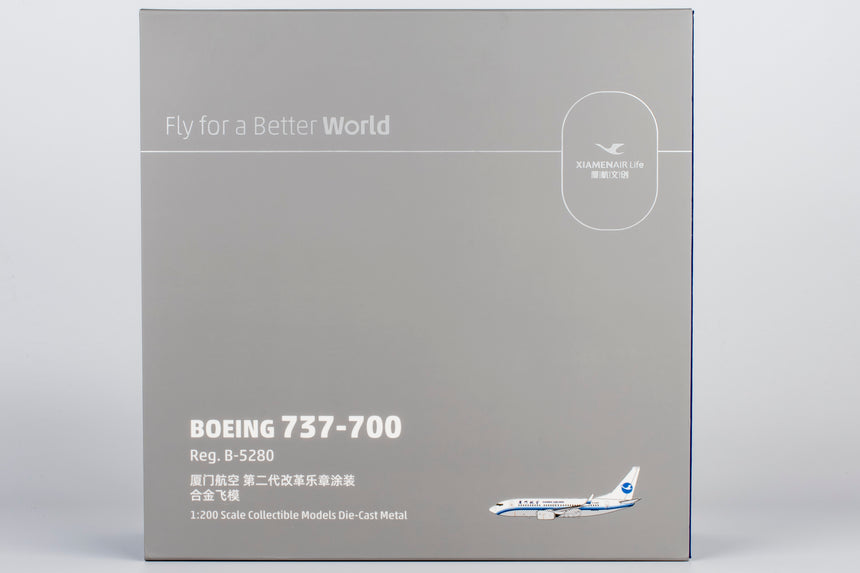 NG Models Xiamen Airlines old colors 第二代改革乐章 Boeing 737-700/w B-5280 1/200 Scale