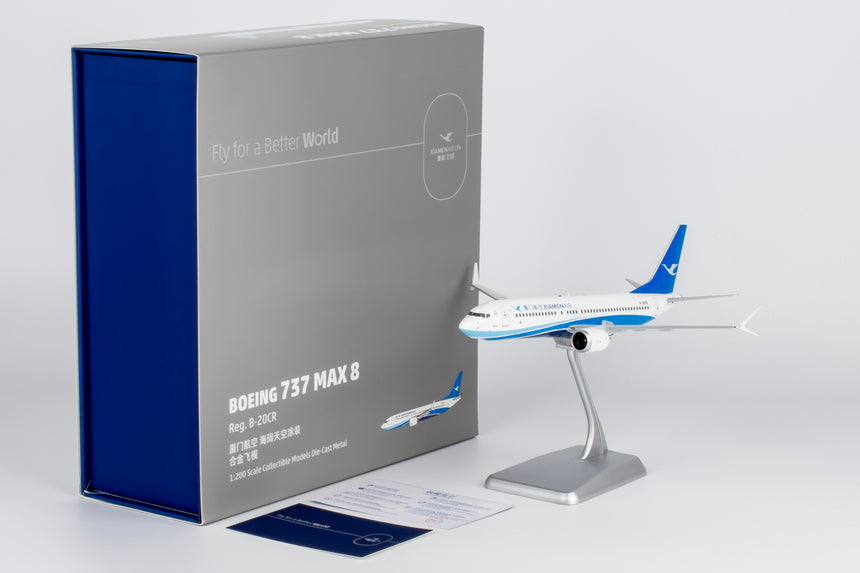 NG Models Xiamen Airlines new colors 海阔天空涂装 Boeing 737 MAX 8 B-20CR 1/200 Scale