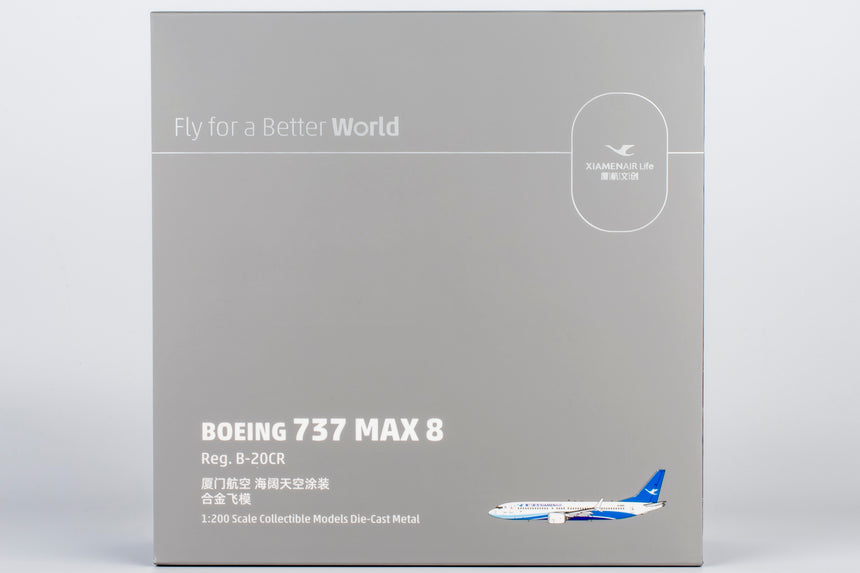 NG Models Xiamen Airlines new colors 海阔天空涂装 Boeing 737 MAX 8 B-20CR 1/200 Scale