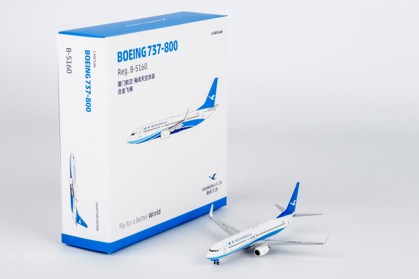 NG Models Xiamen Airlines current colors Boeing 737-800/w B-5160 1/400 Aircraft Scale Model