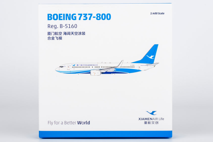 NG Models Xiamen Airlines current colors Boeing 737-800/w B-5160 1/400 Aircraft Scale Model