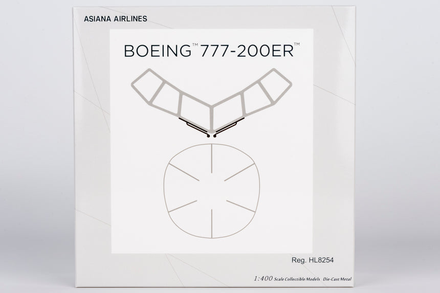 NG Models Asiana Airlines Boeing 777-200ER HL8254 1/400 Scale