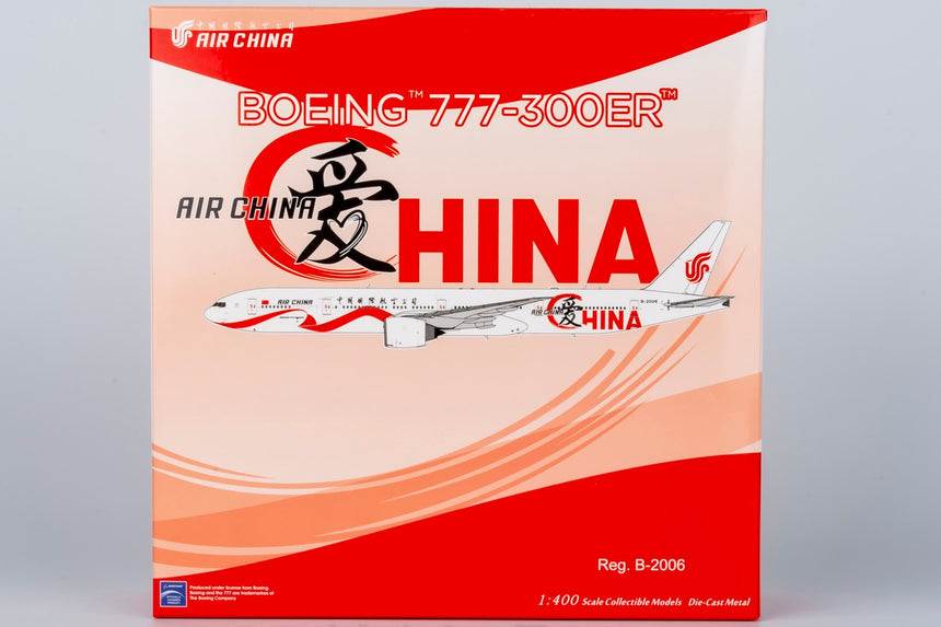 NG Models Air China "Love China" Boeing 777-300ER B-2006 1/400 Aircraft Scale Model