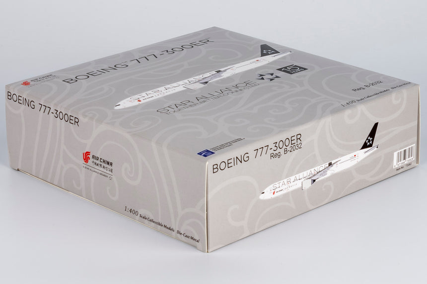 NG Models Air China Star Alliance; (with 15 Years Anniversary sticker) Boeing 777-300ER B-2032 1/400 Scale