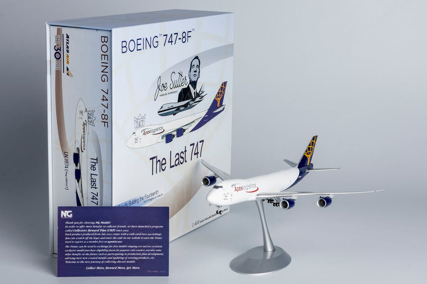 NG Models Atlas Air Boeing 747-8F N863GT Apex Logistics titles (ULTIMATE COLLECTION) 1/400 78015