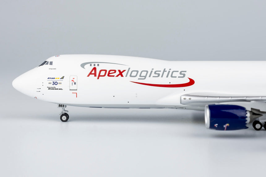 NG Models Atlas Air Boeing 747-8F N863GT Apex Logistics titles (ULTIMATE COLLECTION) 1/400 78015