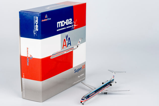NG Models American Airlines (Black Nose Cone) McDonnell Douglas MD-82 N236AA 1/400 Aircraft Scale Model