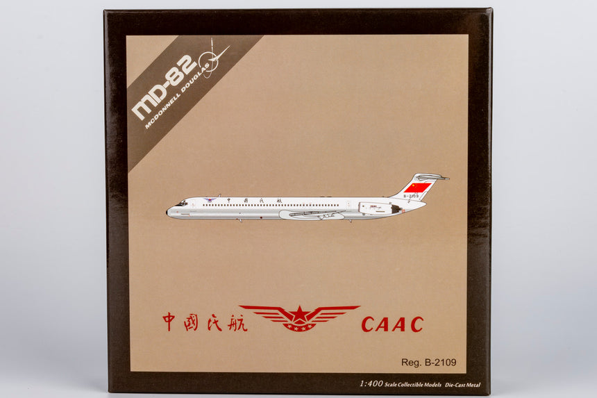 NG Models Civil Aviation Administration of China (CAAC) McDonnell Douglas MD-82 B-2109 (without cheatline; polished belly) 1/400 Scale