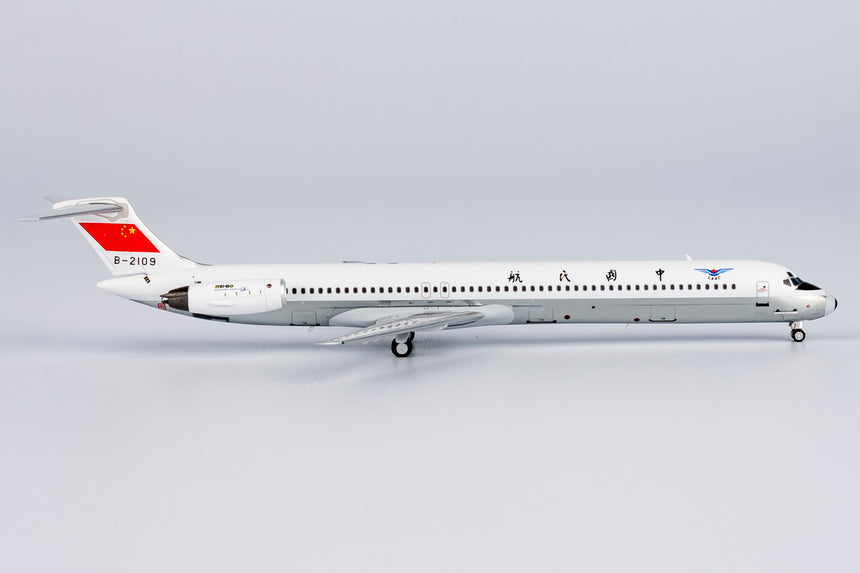 NG Models Civil Aviation Administration of China (CAAC) McDonnell Douglas MD-82 B-2109 (without cheatline; polished belly) 1/400 Scale