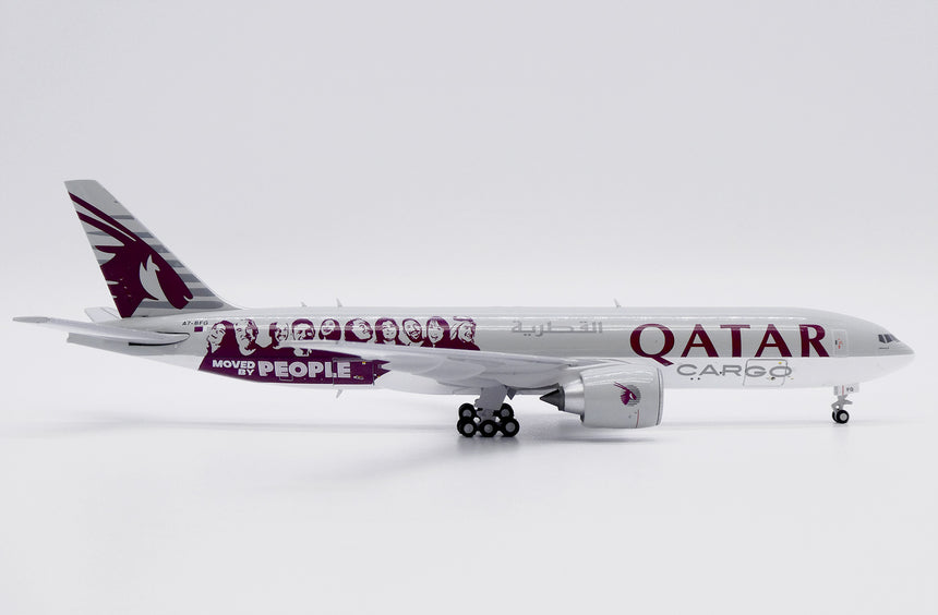 JC Wings Qatar Cargo Boeing 777-200LRF (A7-BFG) "Moved by People" 1/400 Aircraft Scale Model
