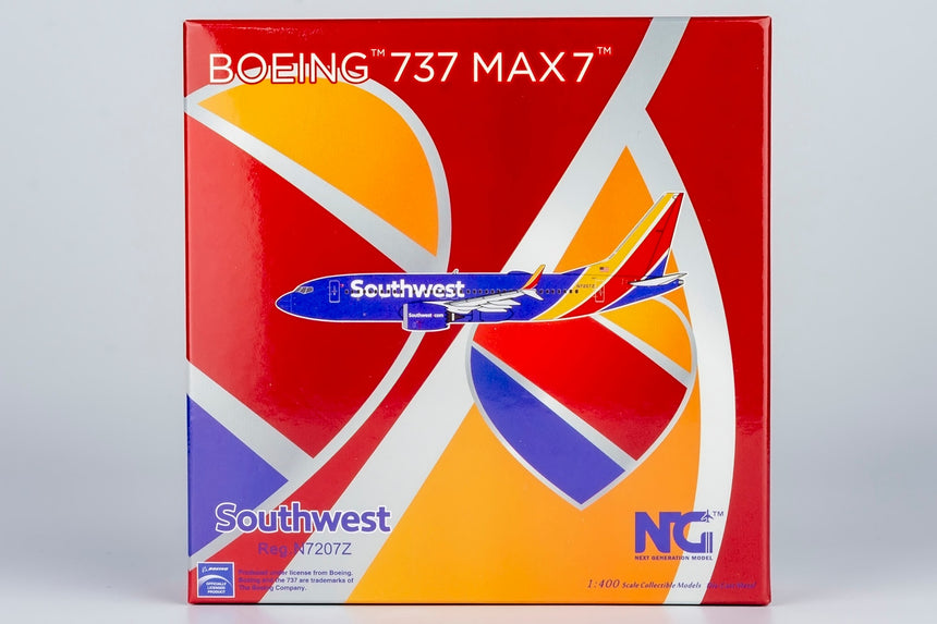 NG Models Southwest Airlines Boeing 737 MAX 7 N7207Z 1/400 Scale