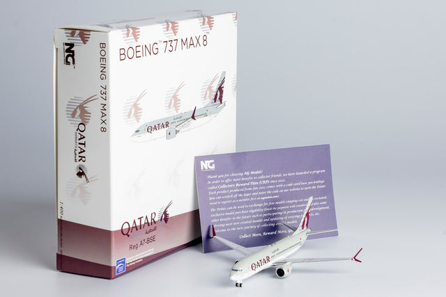 NG Model Qatar Airways Boeing 737 MAX 8 A7-BSE 1/400 Aircraft Scale Model