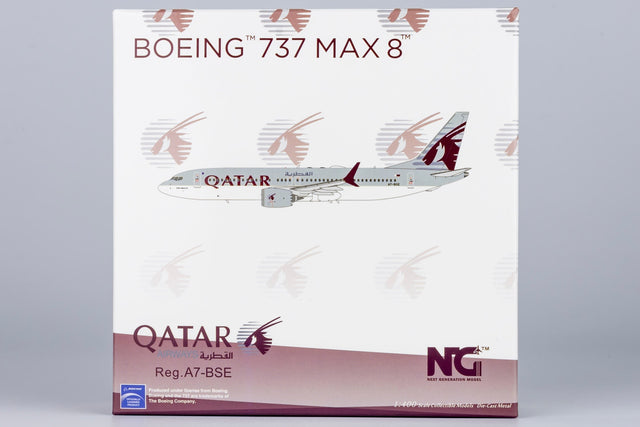 NG Model Qatar Airways Boeing 737 MAX 8 A7-BSE 1/400 Aircraft Scale Model