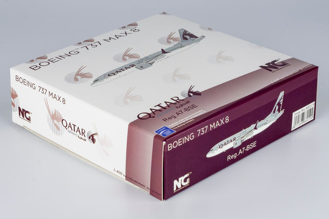 NG Model Qatar Airways Boeing 737 MAX 8 A7-BSE 1/400 Aircraft Scale Model