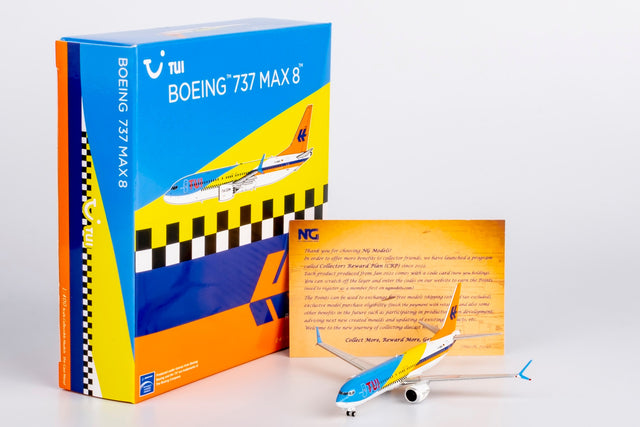 NG Models TUI fly Boeing 737 MAX 8 D-AMAH "50 Years" Livery 1/400 Scale Model