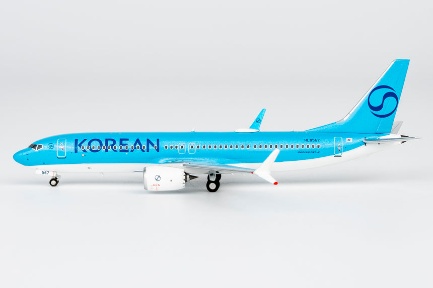 NG Models Korean Air Boeing 737 MAX 8 HL8567 (Korean Air's first 737-8 in 2025's new standard livery) 1/400 Aircraft Scale Model