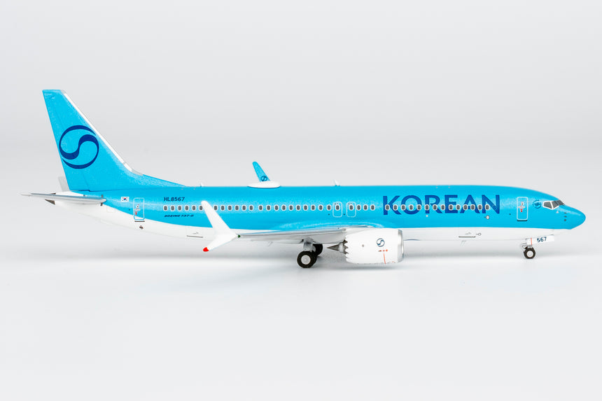 NG Models Korean Air Boeing 737 MAX 8 HL8567 (Korean Air's first 737-8 in 2025's new standard livery) 1/400 Aircraft Scale Model