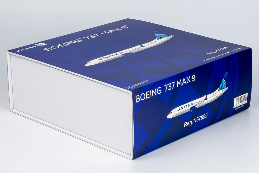 NG Models United Airlines Boeing 737 MAX 9 N37555(Blue Evolution livery; with metal stand) 1/200 Scale