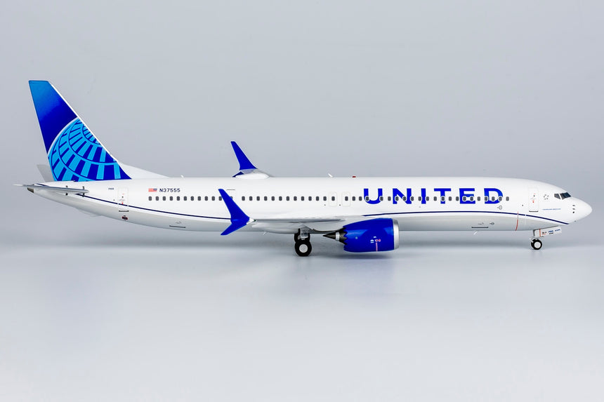 NG Models United Airlines Boeing 737 MAX 9 N37555(Blue Evolution livery; with metal stand) 1/200 Scale