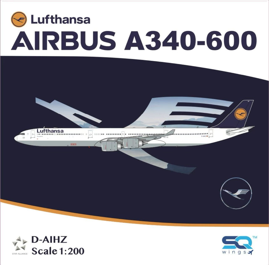 SQ Wings Lufthansa Airbus A340-600 D-AIHZ 1/200 Aircraft Scale Model