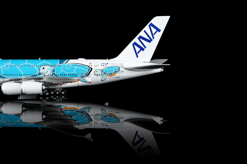 HX Models ANA Airbus A380 "Flaps Down" "Flying Honu-Lani (Green Turtle)" JA382A 1/400 Aircraft Scale Model