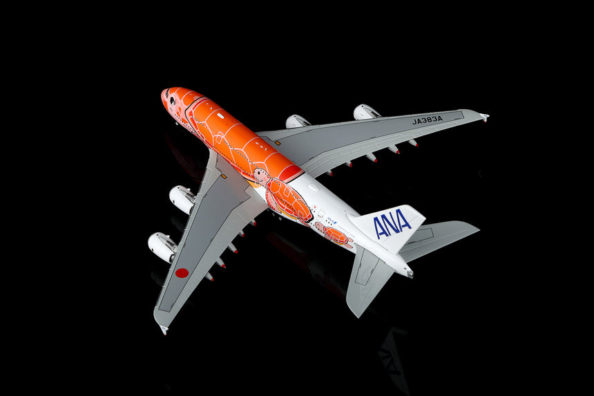 HX Models ANA Airbus A380 "Flying Honu-Lani (Orange Turtle)" JA383A 1/400 Aircraft Scale Model