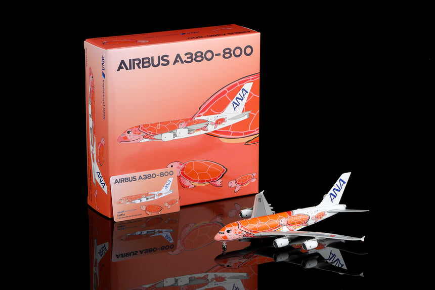 HX Models ANA Airbus A380 "Flying Honu-Lani (Orange Turtle)" JA383A 1/400 Aircraft Scale Model