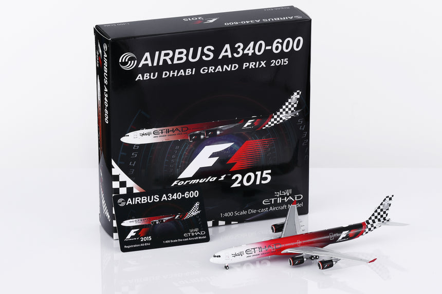 HX Models Etihad Airways Airbus A340-642 A6-EHJ "Abu Dhabi GP 2015" Standard Version 1/400 Scale
