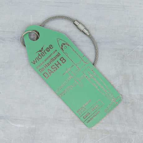AviationTag Wideroe Dash 8 - LN-WFP Light Green