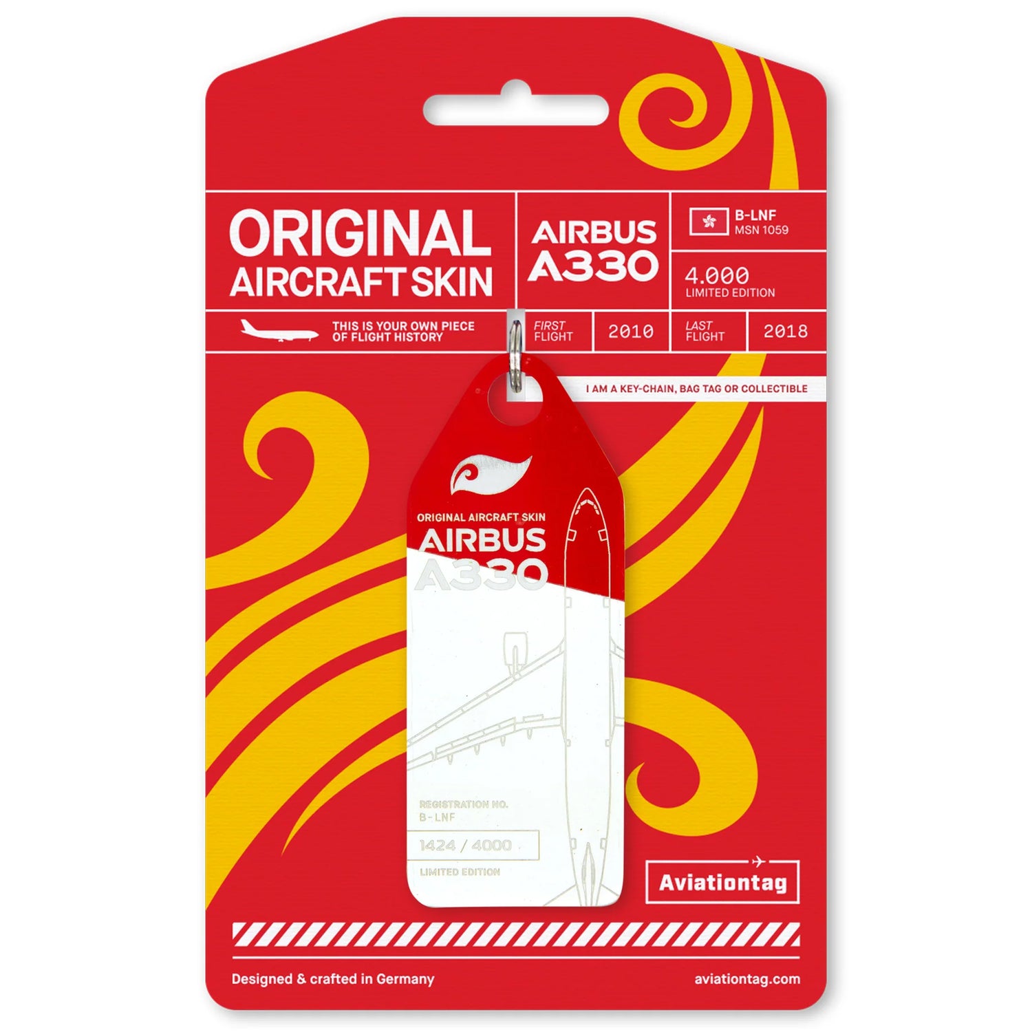 AviationTag Hongkong Airlines Airbus A330 - B-LNF Red/White