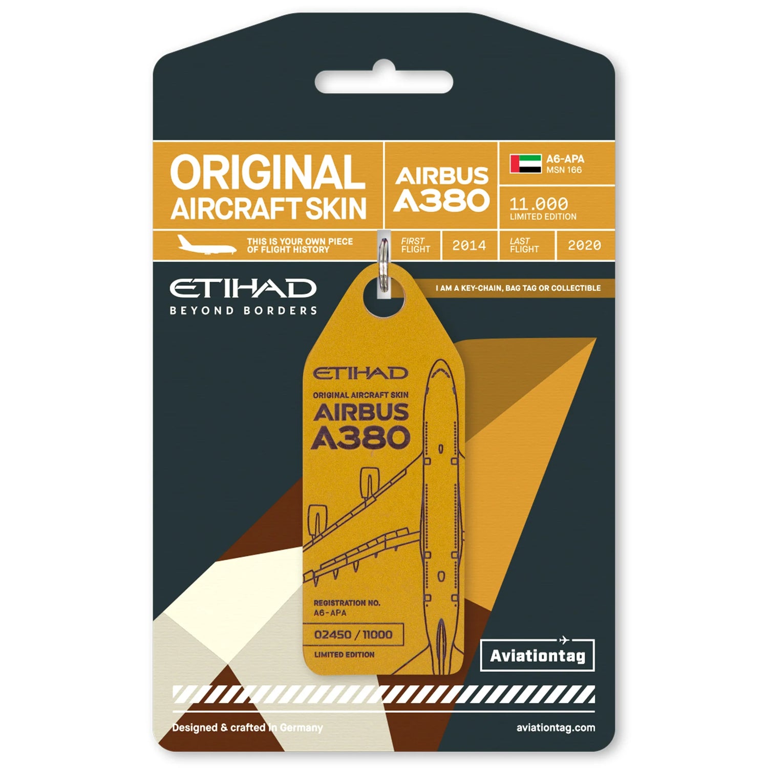 AviationTag Etihad Airbus A380 - A6-APA Glare Gold