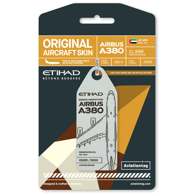 AviationTag Etihad Airbus A380 - A6-APA Glare Gray
