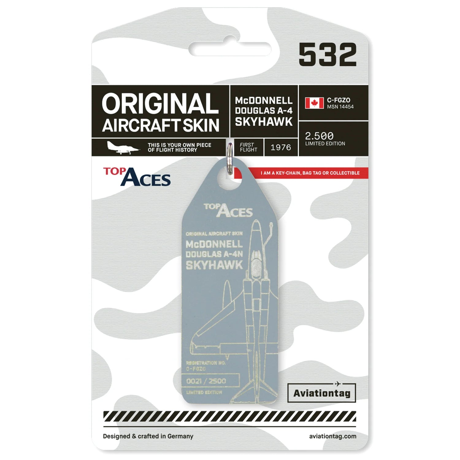 AviationTag Top Aces Douglas A-4 Skyhawk - C-FGZO Grey
