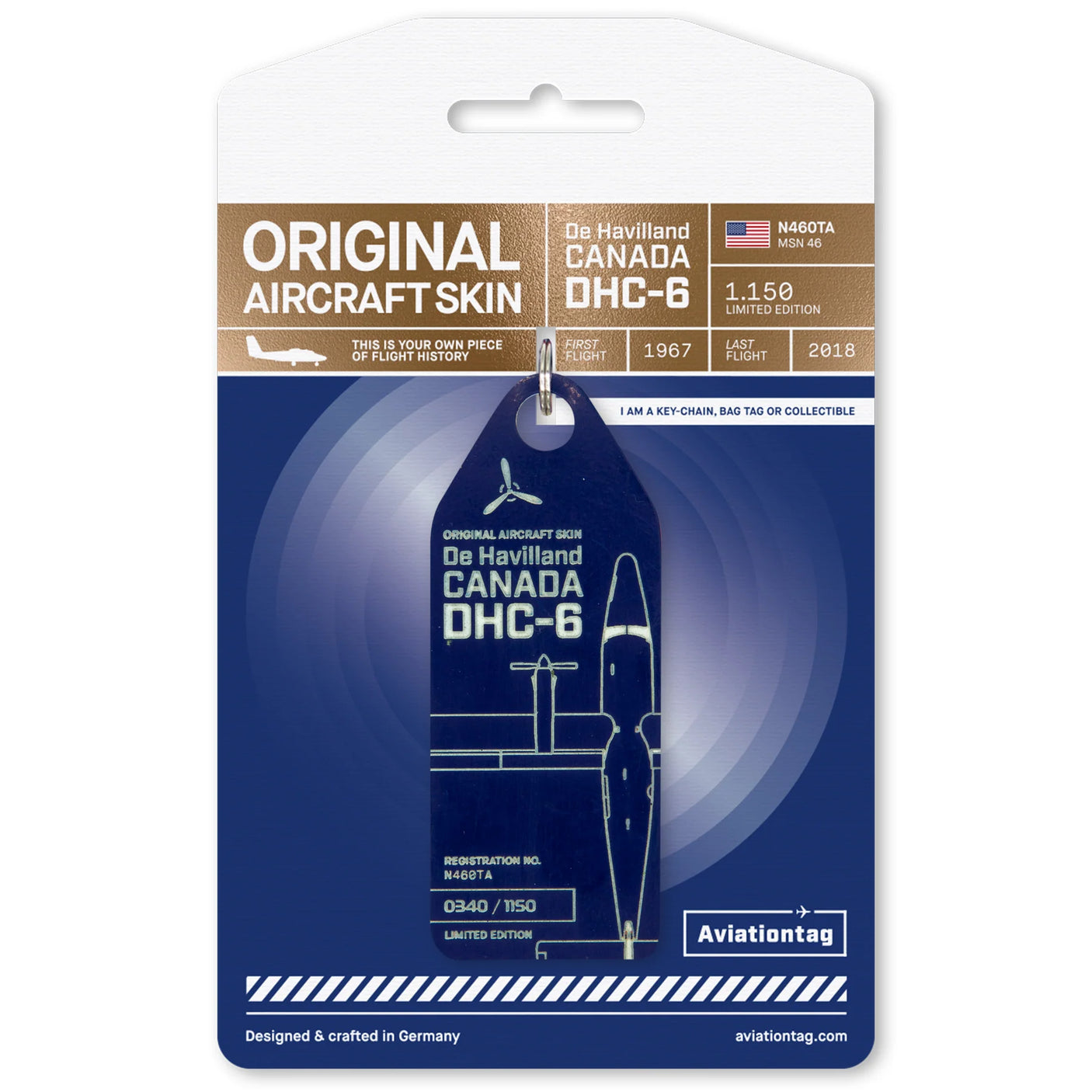 AviationTag De Havilland Canada DHC-6 - N460TA Dark Bliue