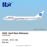 HX Models Pan Am Boeing B747-100 "Clipper Neptune's Car" N742PA 1/400 Aircraft Scale Model
