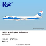 HX Models Pan Am Boeing B747-200 "Clipper Fairwind" N724PA 1/400 Aircraft Scale Model
