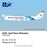 HX Models Hongyuan Group Boeing 747-8F OE-LFC “Interactive Series" 1/400 Aircraft Scale Model