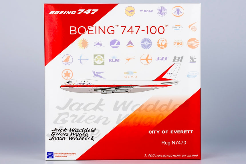 NG Models Boeing Company named "CITY OF EVERETT" Boeing B747-100 N7470 Lite Edition 1/400 Scale