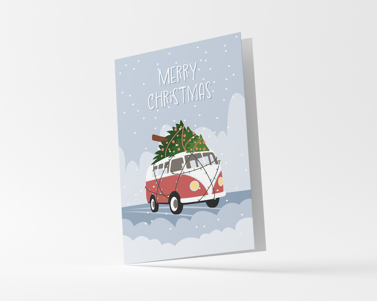 Campervan Christmas Card With Envelope
