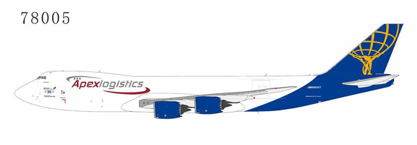NG Models Atlas Air Boeing 747-8F N863GT Apex Logistics titles (ULTIMATE COLLECTION) 1/400 78015