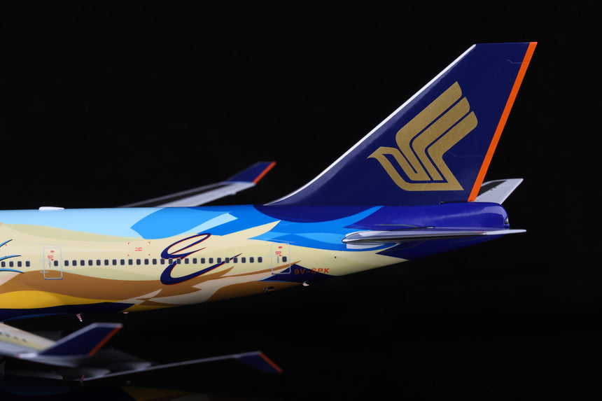 SQ Wings Singapore Airlines "Tropical" Boeing B747-400 9V-SPK 1/200 Aircraft Scale Model