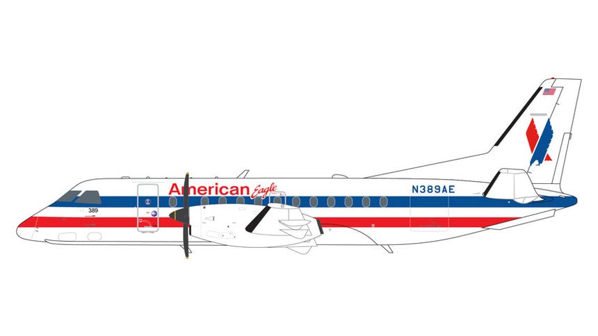 GeminiJets American Eagle Saab 340B N389AE  1/200 Aircraft Scale Model