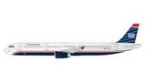 GeminiJets American Airlines Airbus A321-200 N578UW “US Airways” Heritage (upgraded stand) 1/200 Aircraft Scale Model