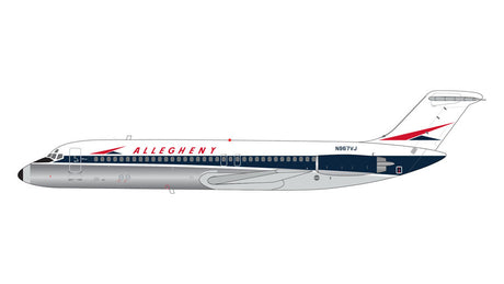 GeminiJets Allegheny Airlines McDonnell Douglas DC-9-30 N967VJ (w/ Polished Belly & Upgraded Stand) 1/200 Scale