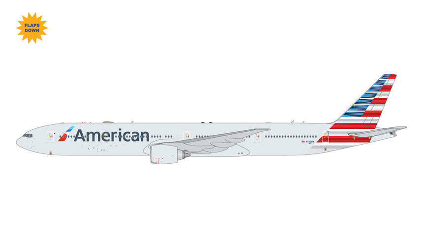 GeminiJets American Airlines Boeing B777-300ER N722AN (flaps down) 1/400 Aircraft Scale Model