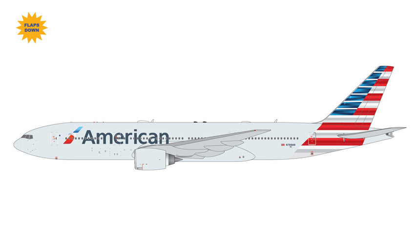 GeminiJets American Airlines Boeing B777-200ER N788AN (flaps down) 1/400 Aircraft Scale Model